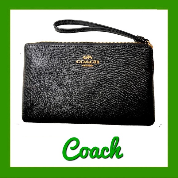 Coach Handbags - Coach Wristlet, black with gold hardware, NEW, never used